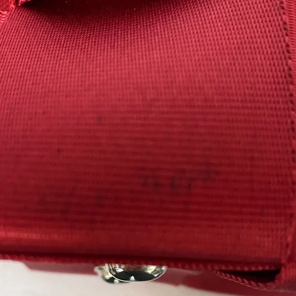 Seatbelt Purse (Red)  Woven Neutral Y2K
90s Top Handle Shoulder Bag. Preloved - Picture 9 of 10